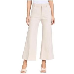FRAME Le Palazzo Crop Wide Leg Pants 4 High Rise Cropped Trouser  Bone Cream